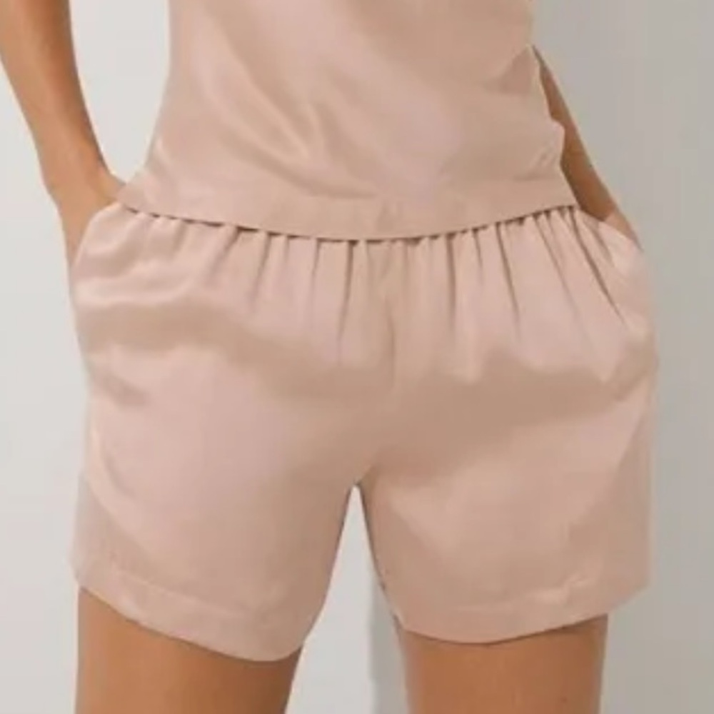 Soma Luxe Blush Silk Pocketed Shorts